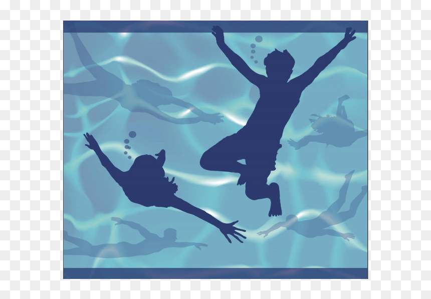 Free Swimming Logo - Underwater, HD Png Download - swimming silhouette png
