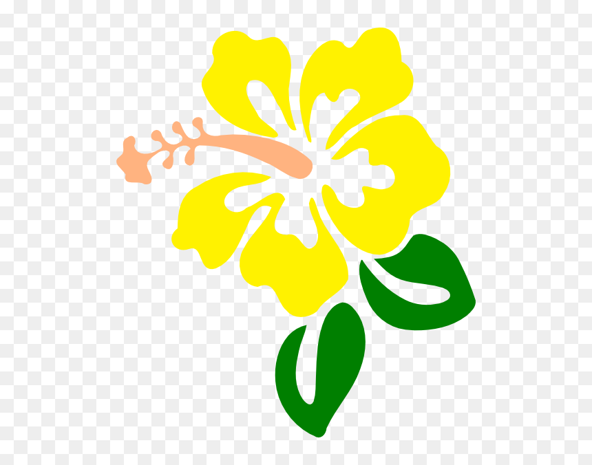 Hibiscus Yellow Clip Art - Hibiscus Clip Art, HD Png Download - hibiscus clipart png
