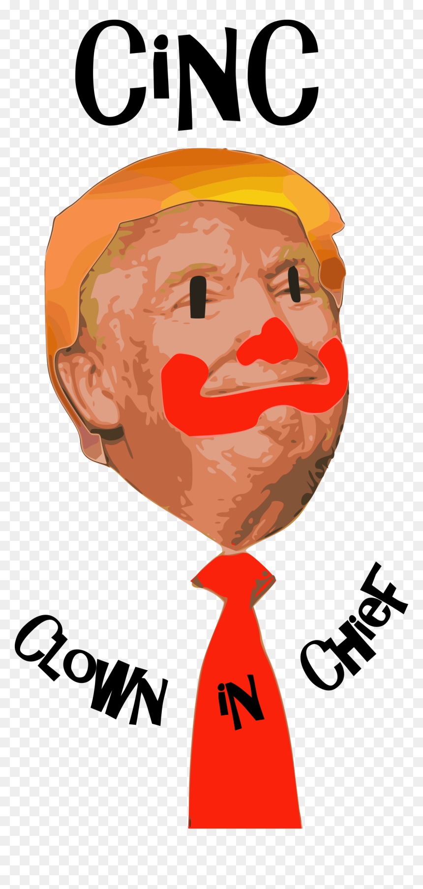 Clown In Chief Clip Arts - Vector Clip Art Donald Trump, HD Png Download - clown hair png