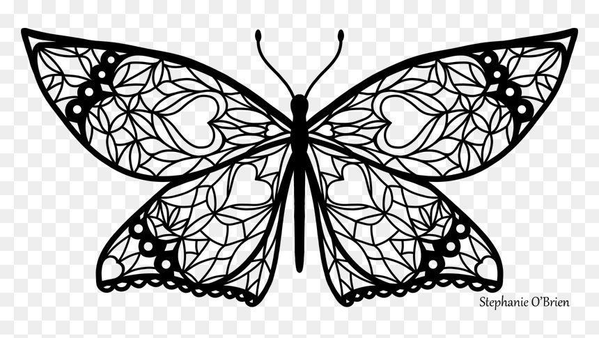 Papilio Machaon, HD Png Download - butterfly outline png