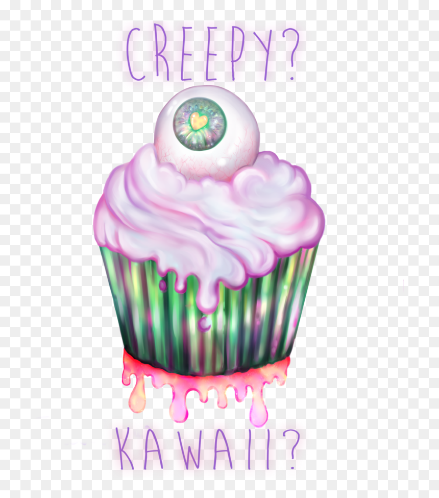 Eye Clipart Cupcake - Kawaii Creepy, HD Png Download - creepy eye png