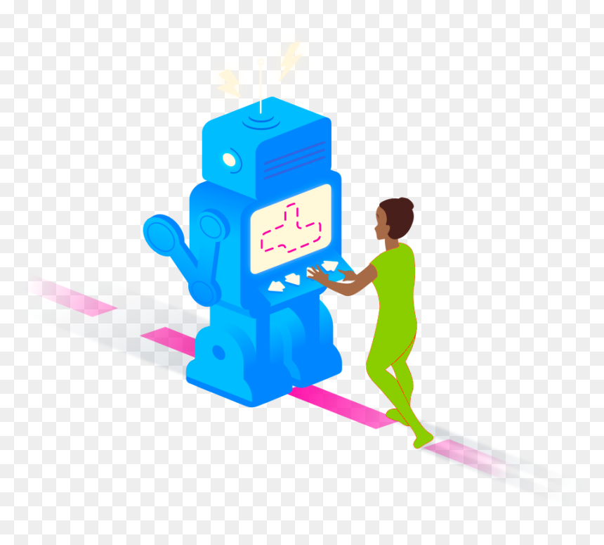 Girl And Her Robot 2 Green, HD Png Download - key to success png