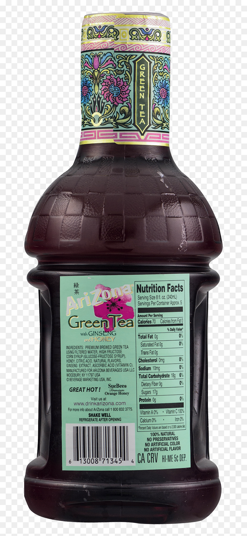 Bottle, HD Png Download - arizona green tea png