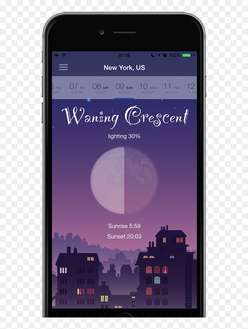 Iphone, HD Png Download - moon phase png