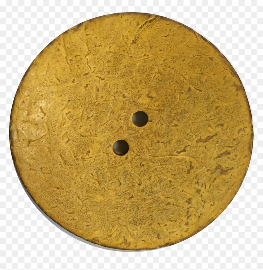 Mustard Yellow Extra Large Coconut Button "rustica - Circle, HD Png Download - yellow button png