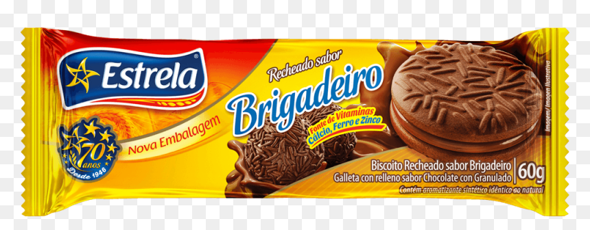 Biscoito Recheado Estrela, HD Png Download - brigadeiro png