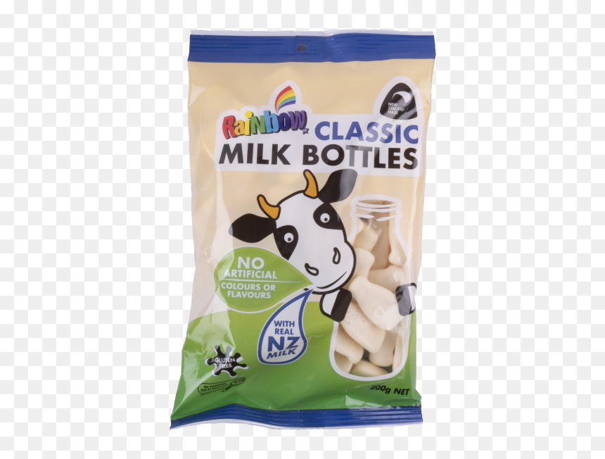 Classic Milk Bottles 200g - Dairy Cow, HD Png Download - real rainbow png