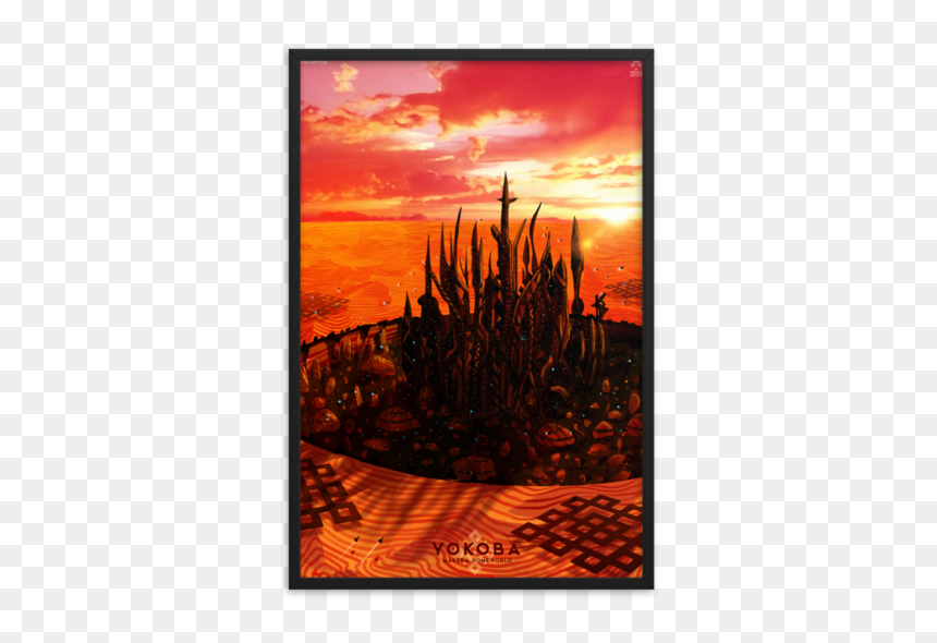 Yokoba Framed Print - Landscape Oil Painting On Canvas, HD Png Download - sand dunes png