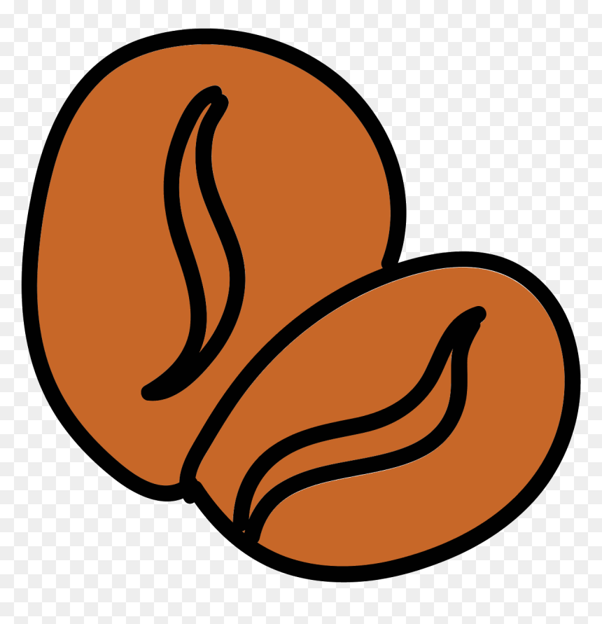Transparent Coffee Bean Vector Png - Coffee Doodle Icon Png, Png Download - granos de cafe png