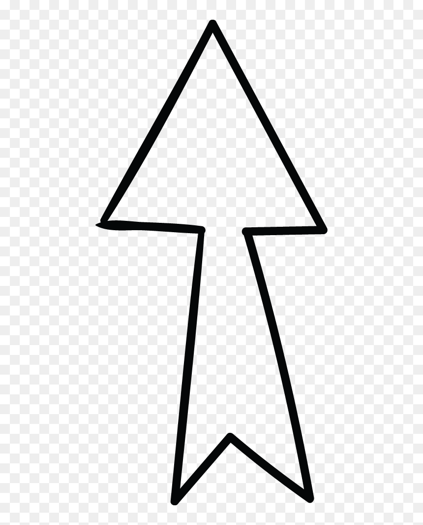 Up Arrow Wedge Tail Doodle - Up Arrow Doodle, HD Png Download - star doodle png