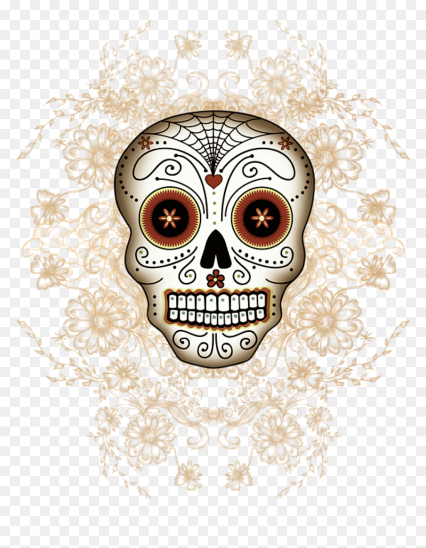 Transparent Gold Skull Png - Calaveritas De Dia De Muertos Doradas, Png Download - gold skull png