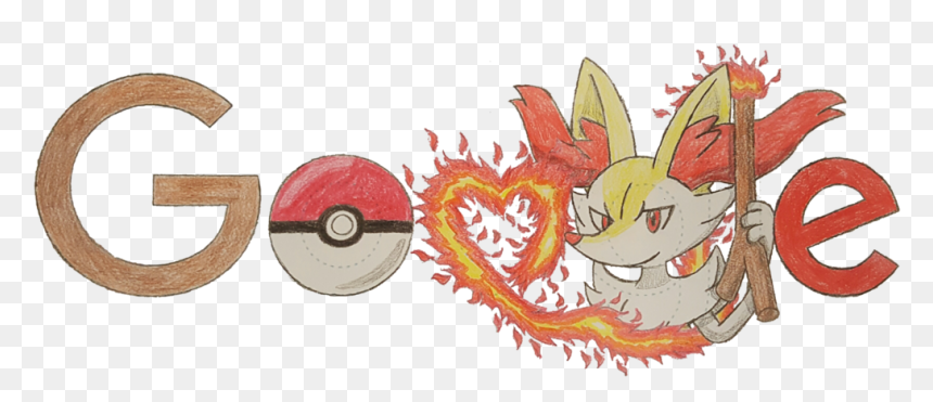 Transparent Braixen Png - Google Doodle Pokemon, Png Download - star doodle png