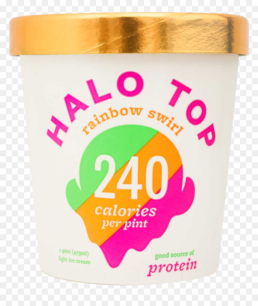Rainbow Swirl Halo Top, HD Png Download - swirls png