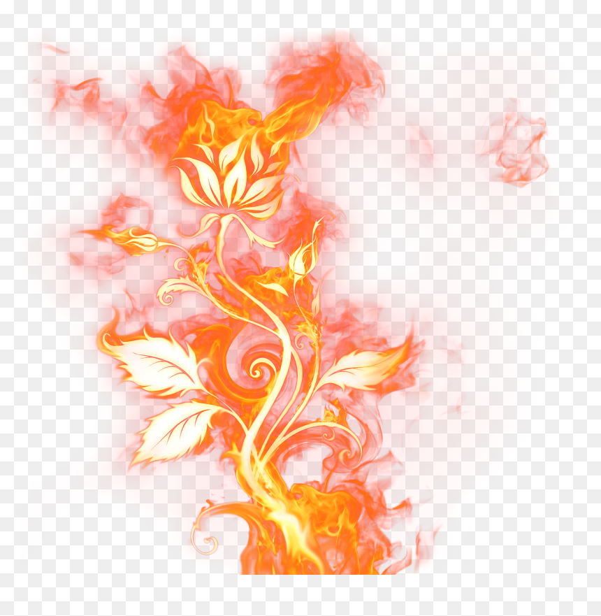 Roses Fire Png, Transparent Png - fire png transparent