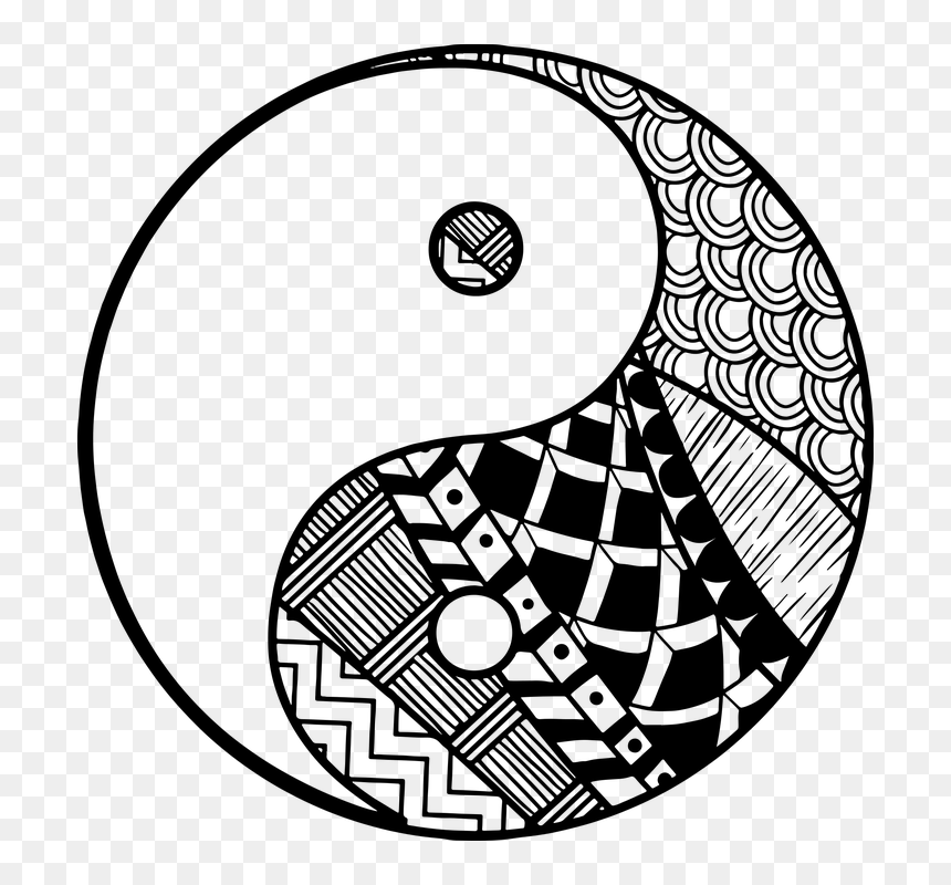 Yin Yang Drawing, HD Png Download - yin yang png