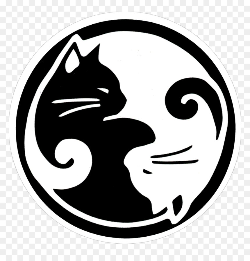 Cat Yin Yang Png, Transparent Png - yin yang png