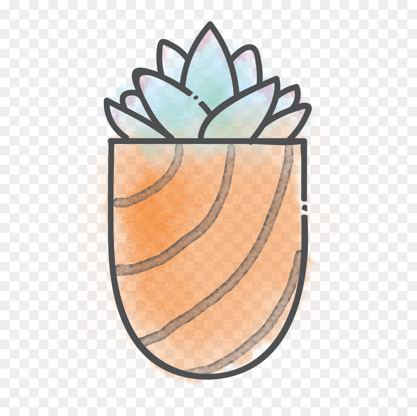 Draw A Succulent Easy, HD Png Download - succulent png