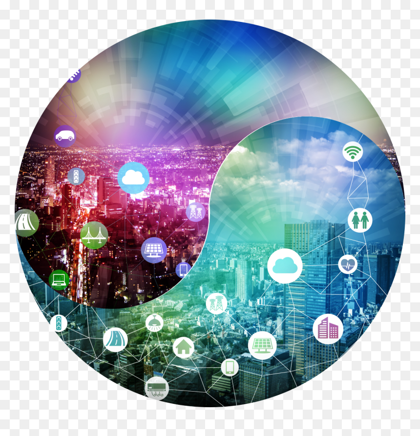 Iot And Smart Building, HD Png Download - yin yang png