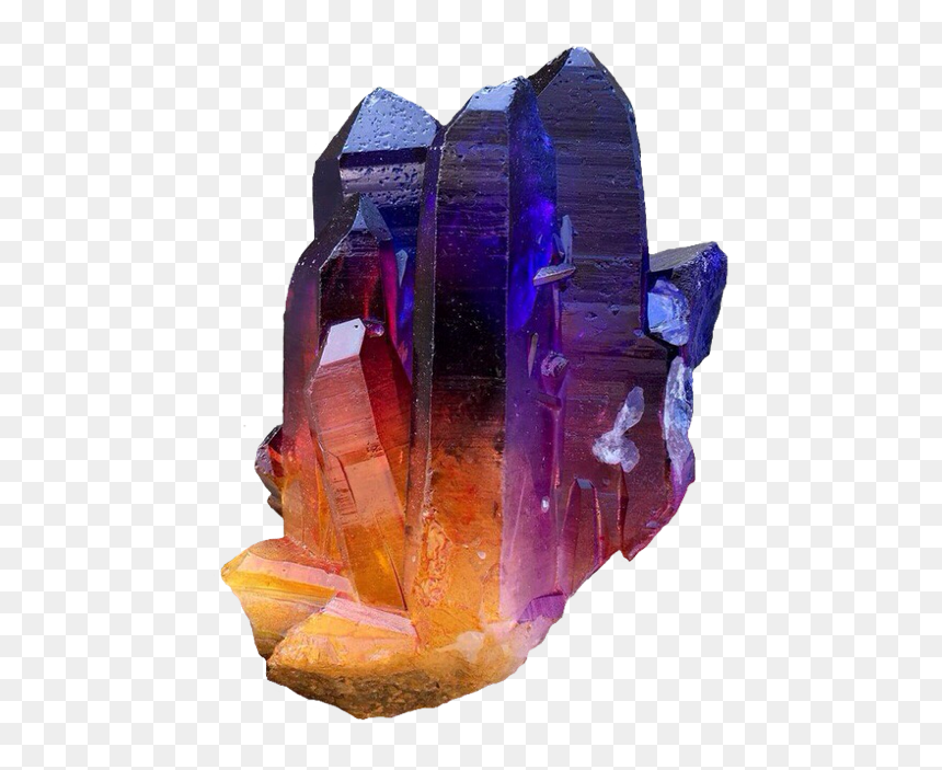 Orange And Purple Crystal, HD Png Download - crystal png