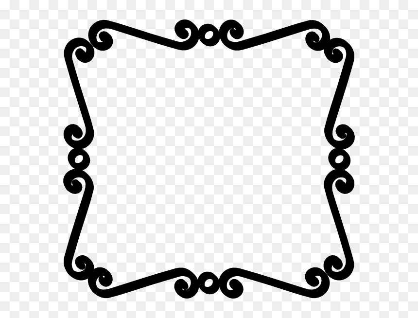 Borders Png Black And White, Transparent Png - black border png