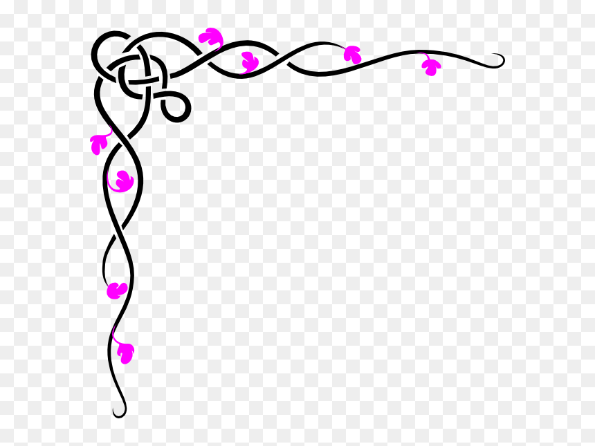 Pink And Black Border, HD Png Download - black border png