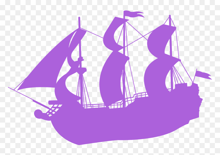 Pirate Ship Silhouette, HD Png Download - pirate ship png