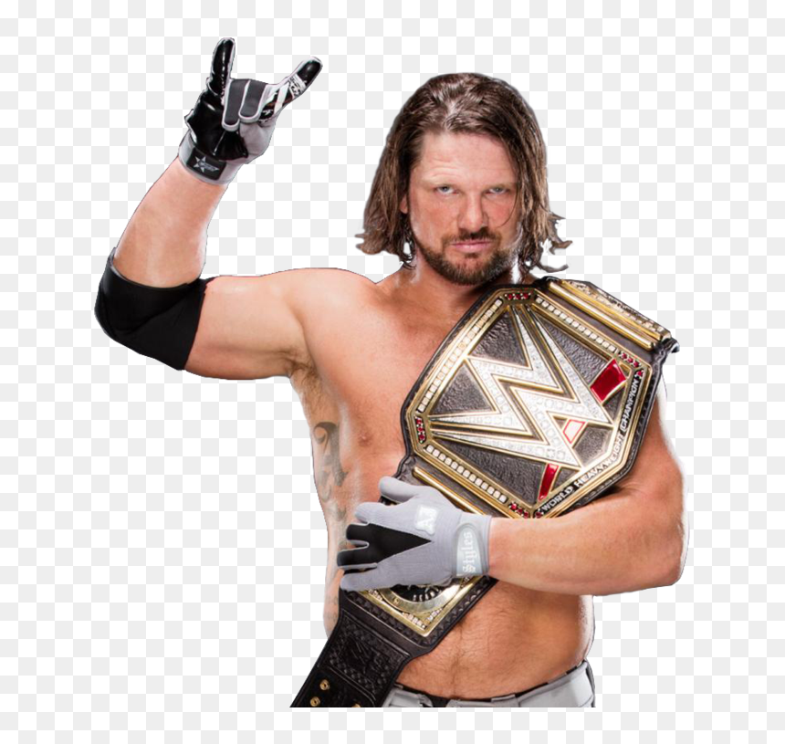 Aj Styles Wwe World Championship, HD Png Download - aj styles png