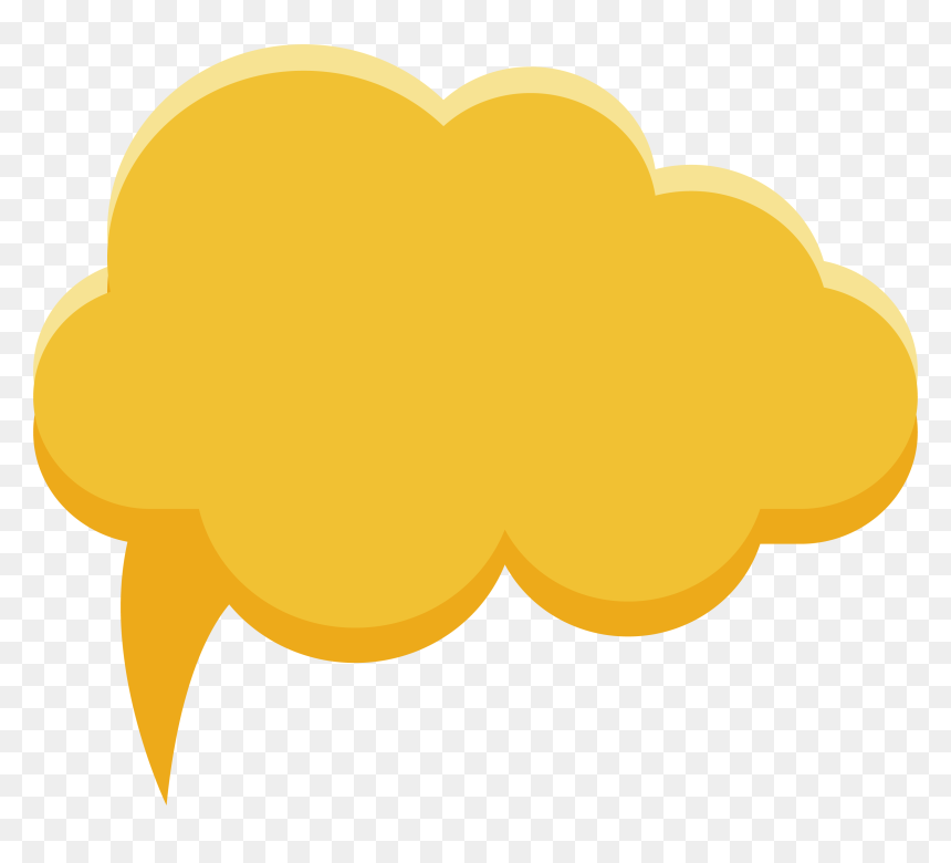 Yellow Speech Bubble Png - Islam Symbol, Transparent Png - speech cloud png
