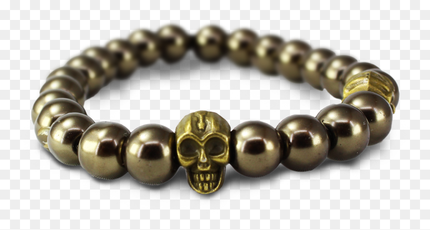 Transparent Gold Skull Png - Bracelet, Png Download - gold skull png