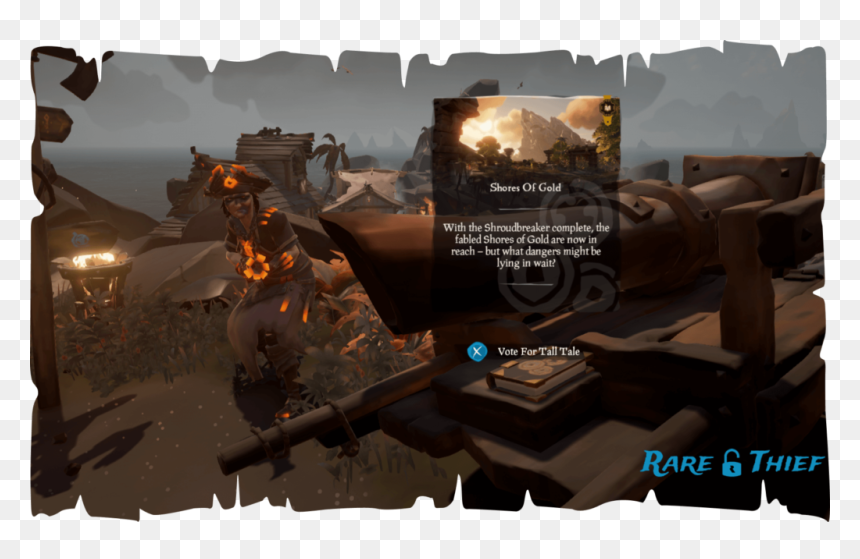 The Shores Of Gold Tall Tale - Isle Of The Singer Sea Of Thieves, HD Png Download - gold skull png