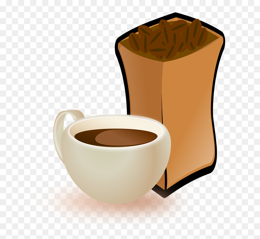 Copa, Café, Granos De Café, Los Alimentos, Beber - Coffee Beans Clip Art, HD Png Download - granos de cafe png