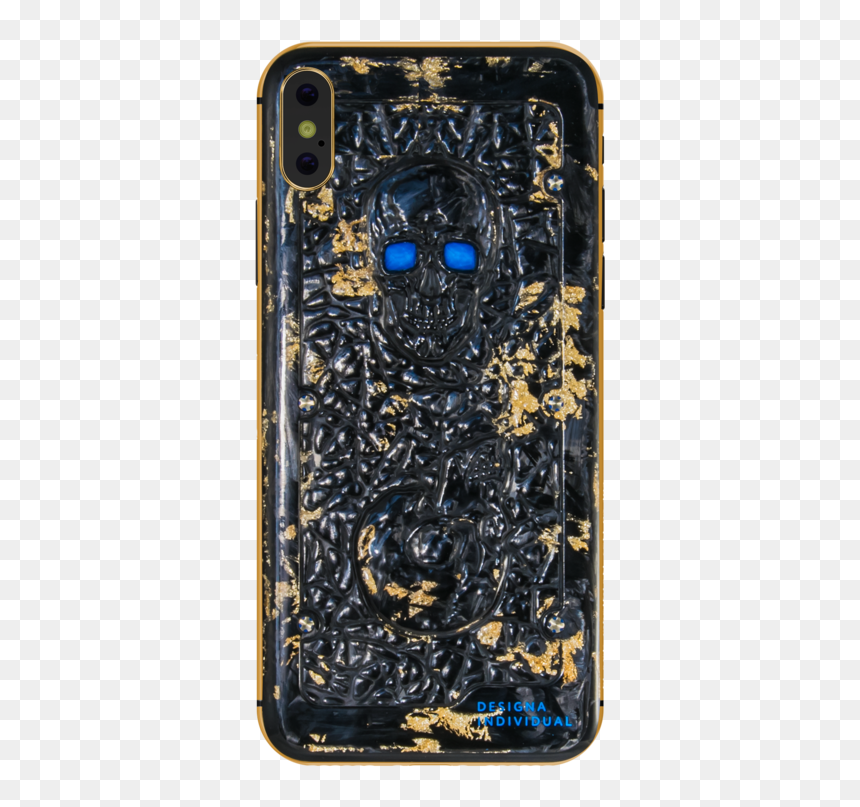 Gold Skull Png, Transparent Png - gold skull png
