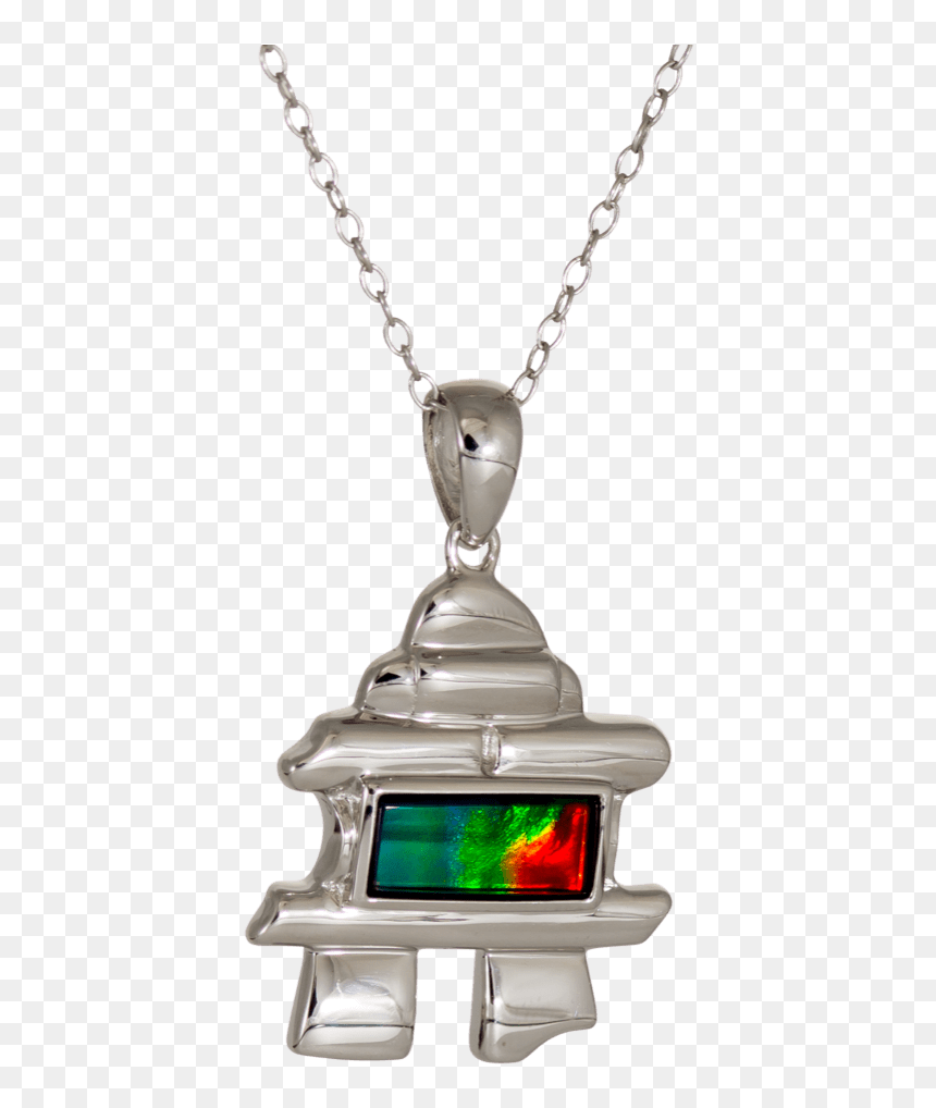 Sterling Silver Inukshuk Mia Pendant By Korite Ammolite - Locket, HD Png Download - pagoda png
