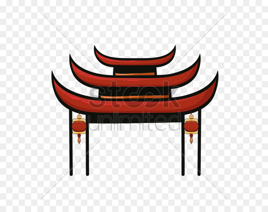 Pagoda Clipart Entrance Gate - Chinese Temple Png, Transparent Png - pagoda png