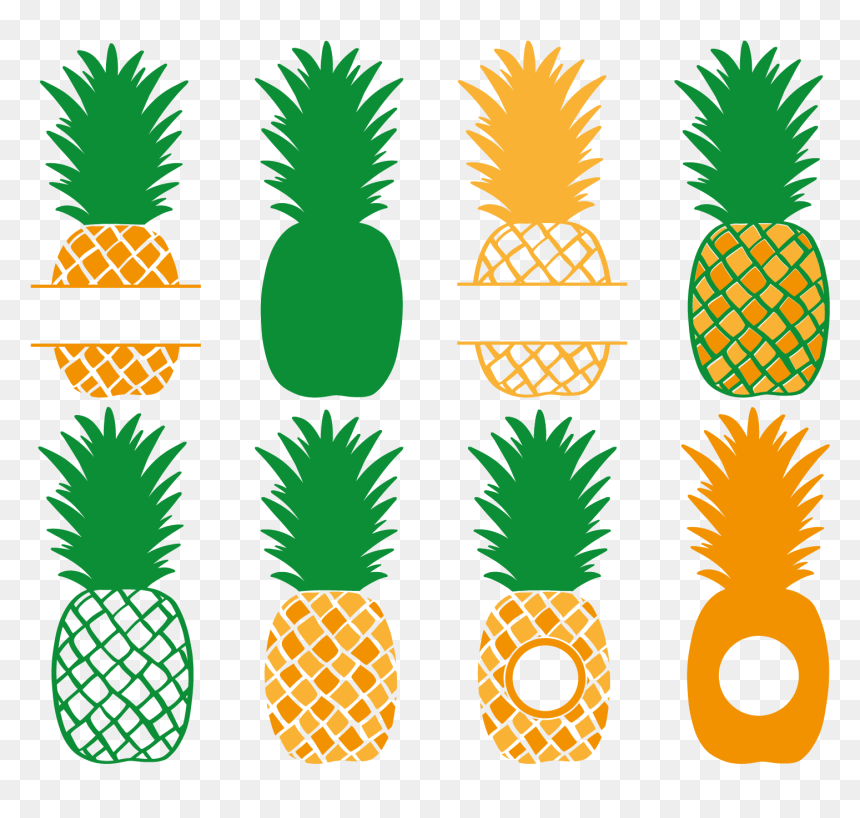 Transparent Pineapple Silhouette Png - Pineapple Svg Name Free, Png Download - pineapple slice png