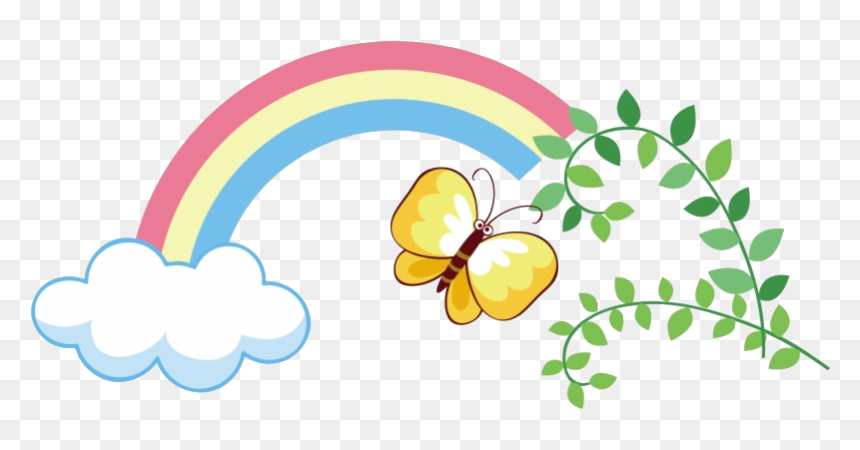 Butterfly Rainbow Clipart Text Borboleta Vector Transparent - Transparent Png Clipart Rainbow Butterfly, Png Download - borboleta png