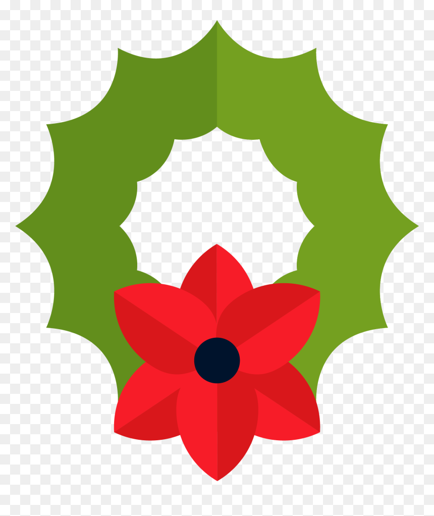 Transparent Holly Garland Clipart - Garland, HD Png Download - christmas flower png