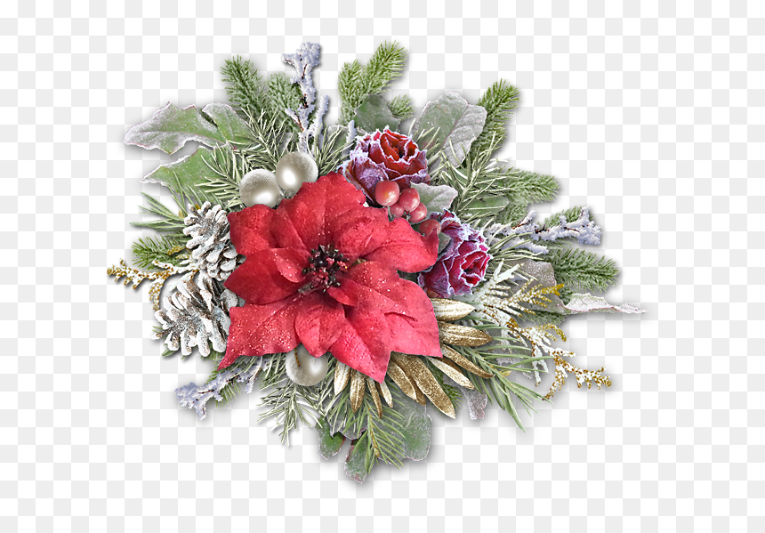 Vánoční Blog Clipart, Christmas Wreaths, Christmas - Christmas Day, HD Png Download - christmas flower png