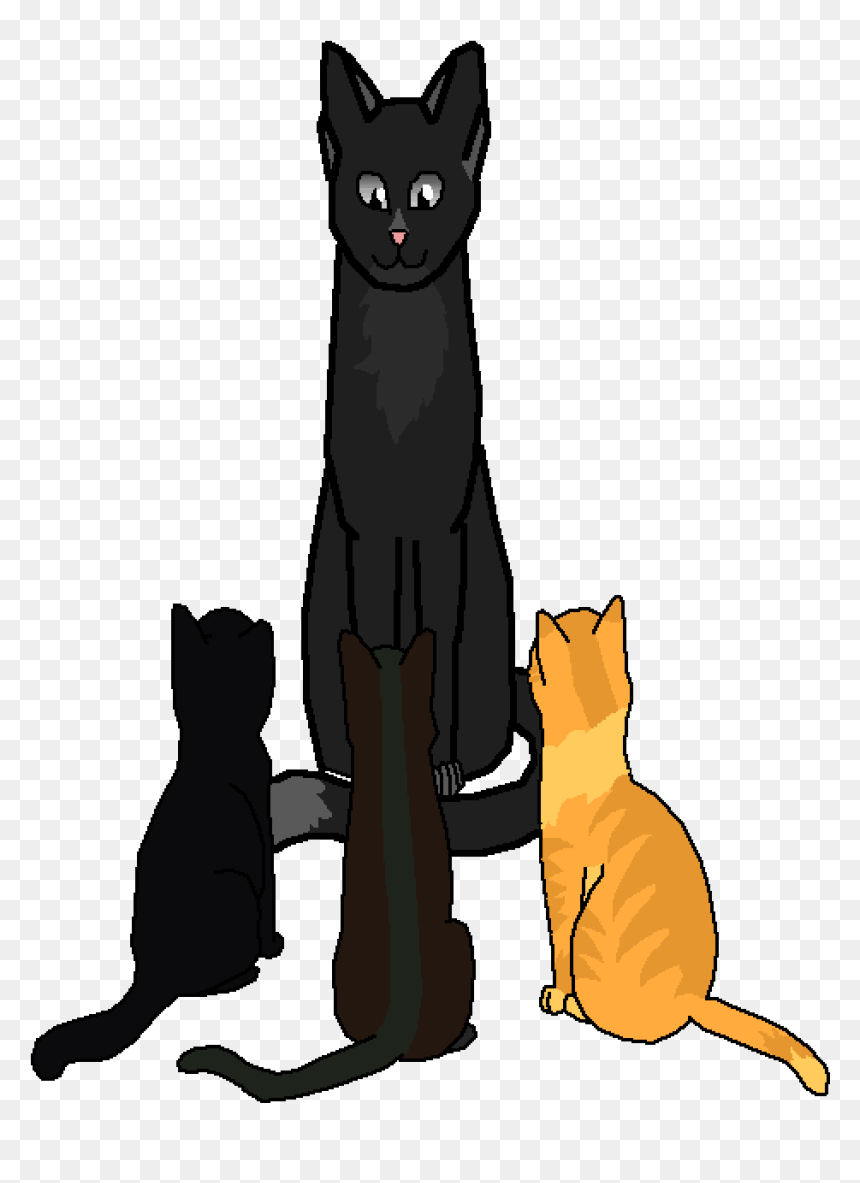 Wolfstar, Nightpaw, Snakepaw, And Lionpaw - Black Cat, HD Png Download - lion paw png