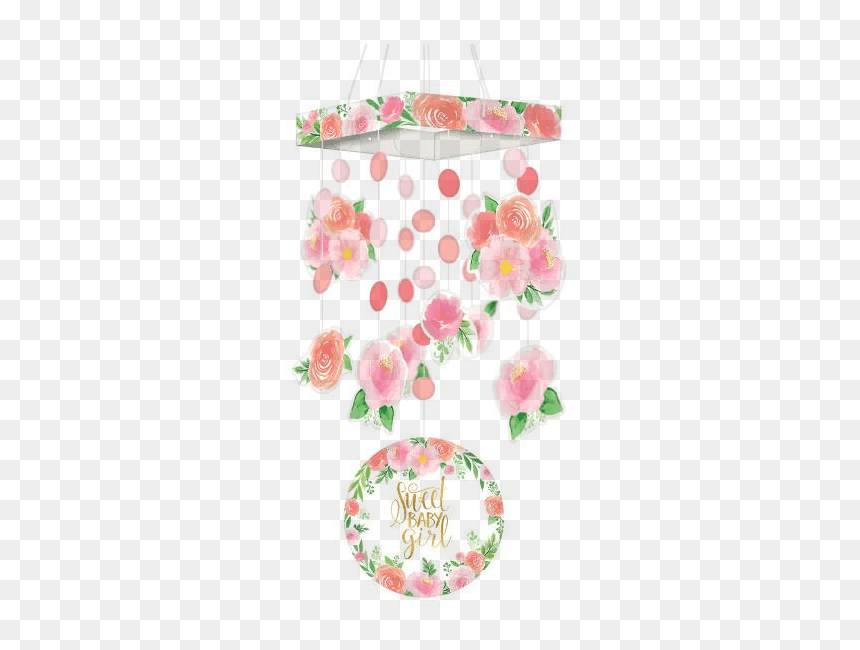 Floral Baby Girl Hanging Decoration - Infant, HD Png Download - hanging string png
