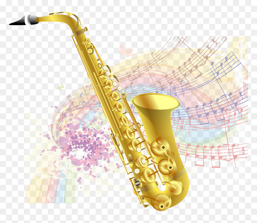 Woodwind Saxophone Wind Instruments, HD Png Download - saxophone silhouette png