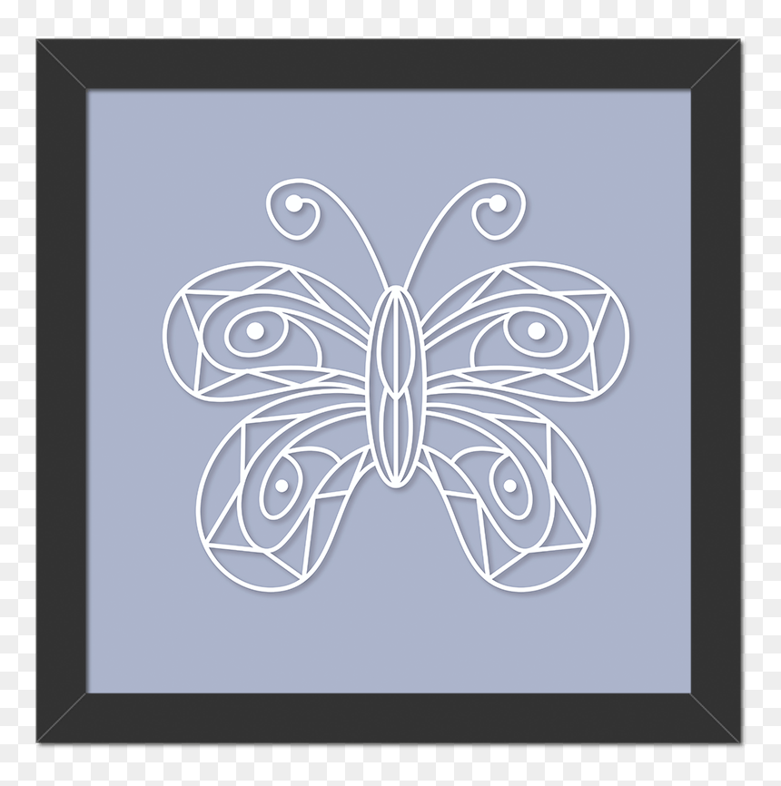 Picture Frame, HD Png Download - borboleta png