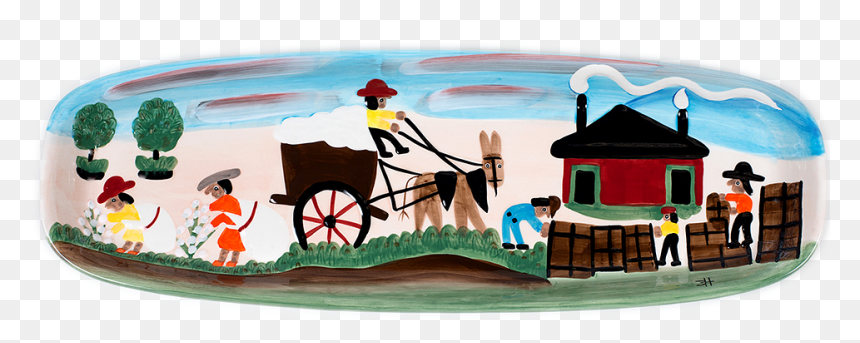 Transparent Mural Png - Cotton Plantation Mural, Png Download - mural png