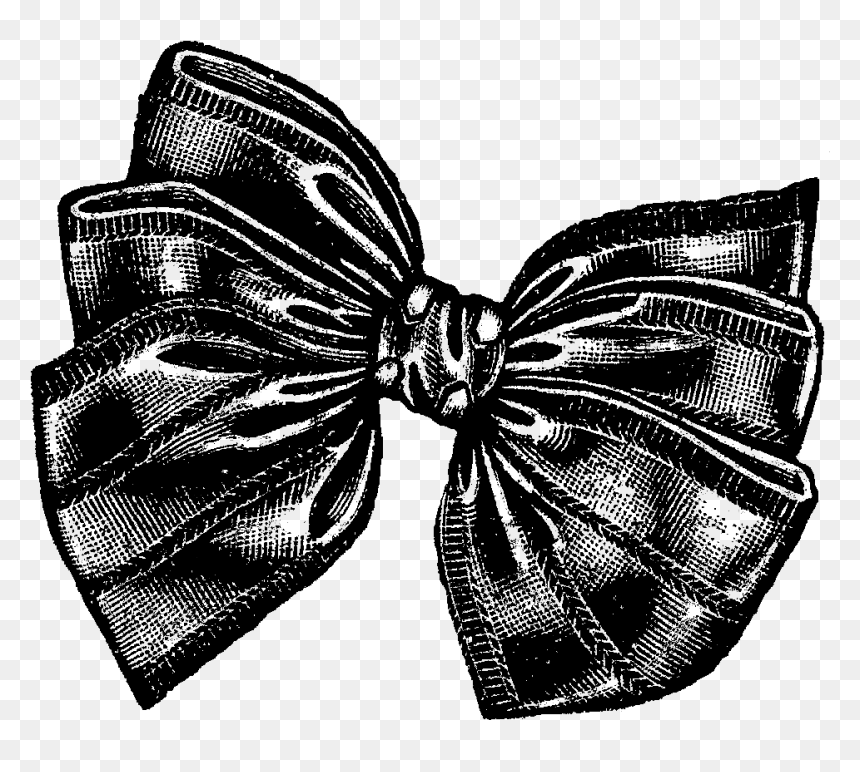 Bow Gift Illustration - Vintage Bow Png, Transparent Png - ribbon .png