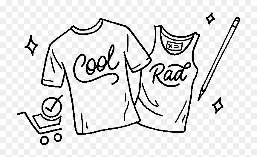 Clothes - Cartoon, HD Png Download - chalk drawings png
