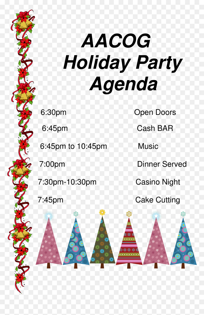 Holiday Party Agenda Pdf Sample Main Image - Triangle, HD Png Download - holiday party png