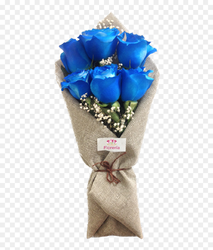 Ramo 6 Rosas F6 - Blue Rose, HD Png Download - ramo de rosas png