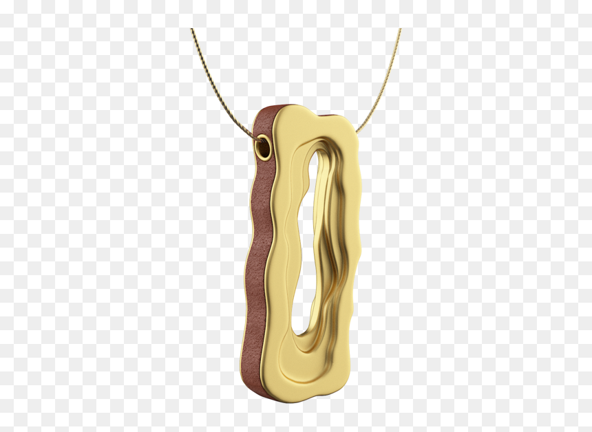 Yellow Gold Rectangle Contoured Pendant - Locket, HD Png Download - gold rectangle png