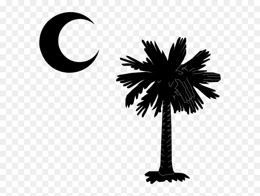 South Carolina Palmetto Png, Transparent Png - moon silhouette png