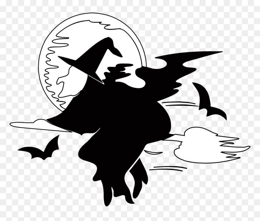 Witch Clip Art, HD Png Download - moon silhouette png